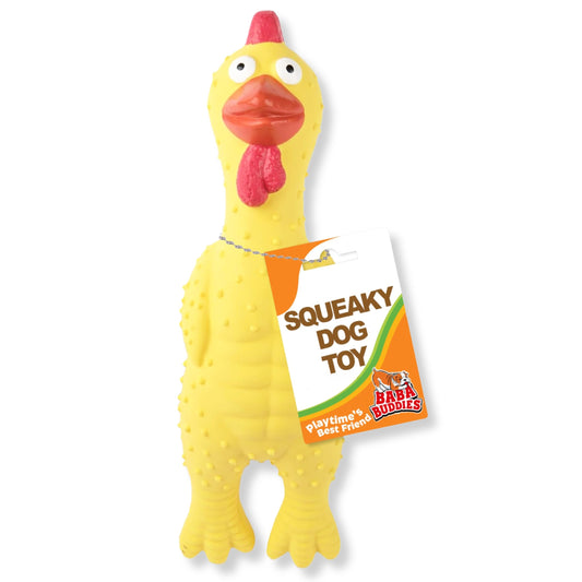 Potato Brothers-Durable Dog Chew Toys，Pet Squeaky Toys- Fetch Mate, for Middle-Large Sized Aggressive Chewers, Safe Natural Rubber, Teeth Cleaning(Dumbbell-Shaped)