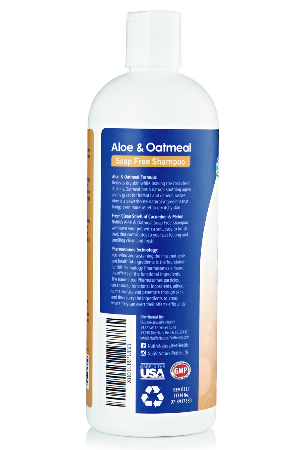 Oatmeal Dog Shampoo with Soothing Aloe Vera, Sensitive Skin Dog Shampoo for All Pets, with Tropical Fresh Pina Colada Scent, Hypoallergenic Formula Provides Relief from Allergies & Dry Itchy Skin