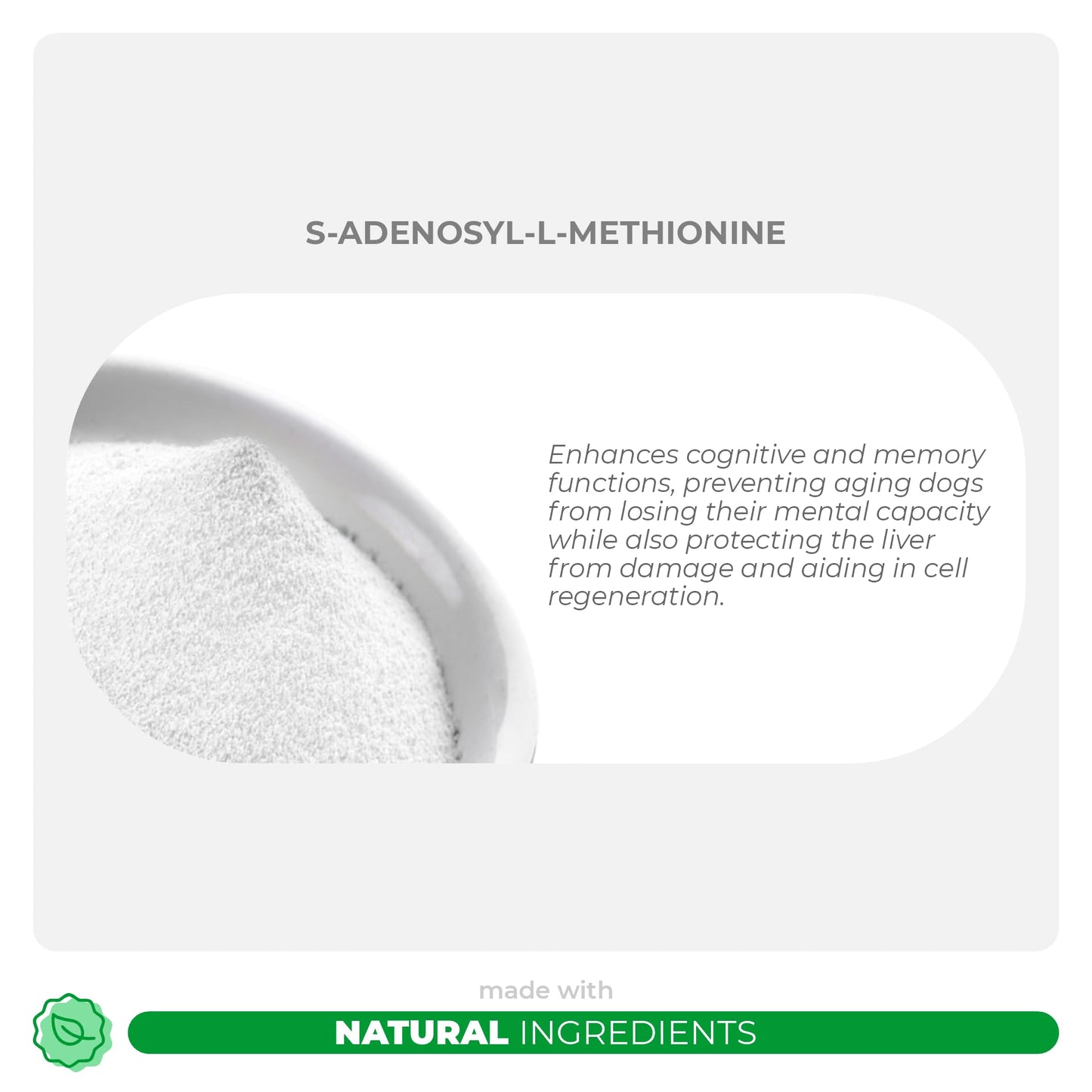 Same for Dogs - 120 Chewable Tablets - S-Adenosyl-L-Methionine, Liver Supplement - Brain Health, Promotes Cognitive Support, Liver Support