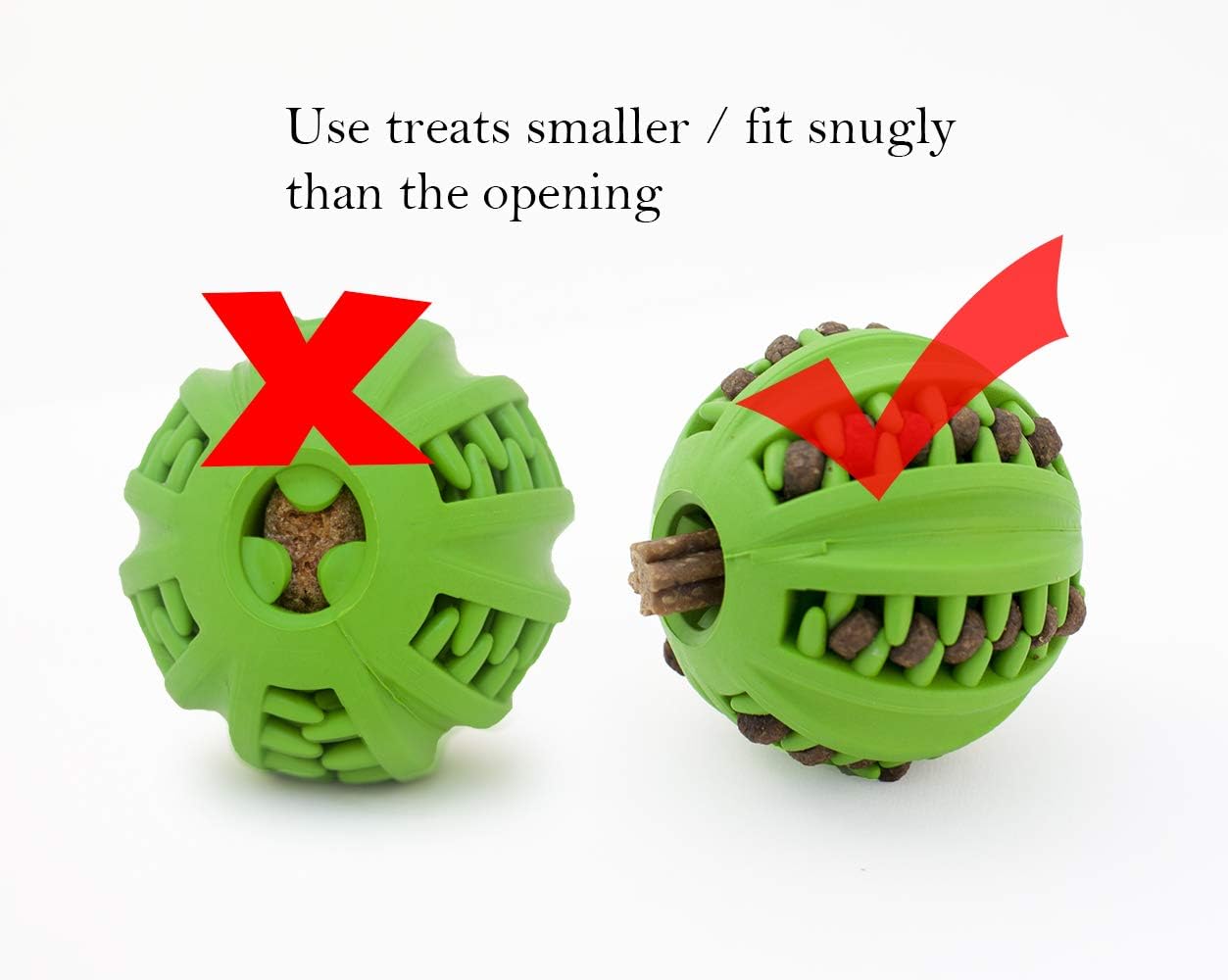 ONTWOPETS Dog Ball Toy - Interactive Dog Enrichment, Mental Stimulation Treat Embedding Rubber Ball Reduce Boredom (3 inches)