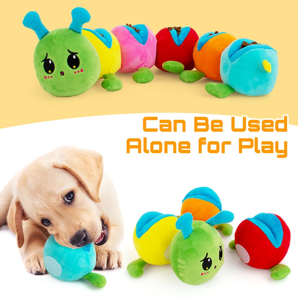 Dog Snuffle Toy - Detachable Puzzle Enrichment for Medium Small Dogs, Squeaky Sniffle Interactive Treat Game for Foraging Training, Boredom and Mental Stimulation