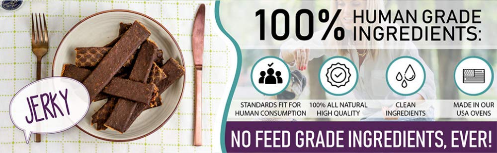 Pet Jerky Factory Premium Duck and Blueberry 12 oz. Dog Jerky Treats | 100% Human Grade | USA Made | High Protein | Grain Free | Limited Ingredients | No Filler | BHA-BHT Free | Soft-Tender