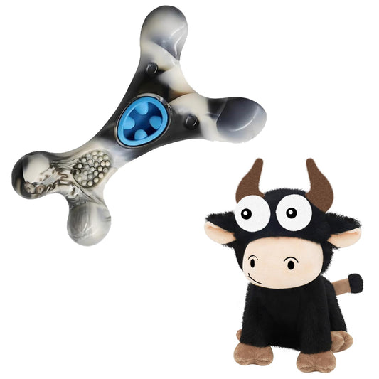 WinTour Tough Dog Toys for Aggressive Chewers, Hard Indestructible Dog Toys to Keep Them Busy, Nylon Durable Interactive Chewers for Medium & Large Breeds