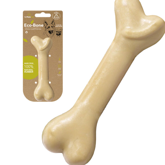ReThink Pet Eco-Bone Dog Chew Bones, Natural Rubber Dog Bone Toy, Recycled TeethingToys for Boredom, Long-Lasting and Durable Chew Toys for Boredom Perfect for Pups
