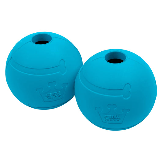 Chew King Flavored Rubber Ball Collection, 4 Inch Peanut Butter Flavor Rubber Balls 2-Pk