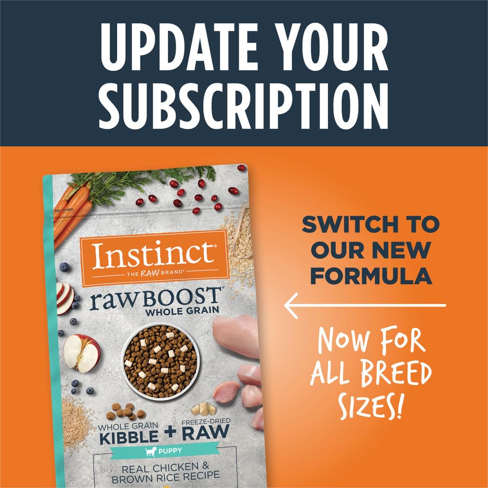 Instinct Raw Boost Large Breed Puppy, Natural Dry Dog Food with Freeze Dried Pieces, Grain Free Recipe - Real Chicken, 20 lb. Bag