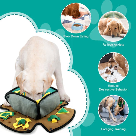 AWOOF Snuffle Mat for Dogs,Durable Interactive Dog Puzzle Toys Encourages Natural Foraging Skills,Durable Dog Feeding Mat for Boredom and Mental Stimulation for Large, Medium and Small Dogs