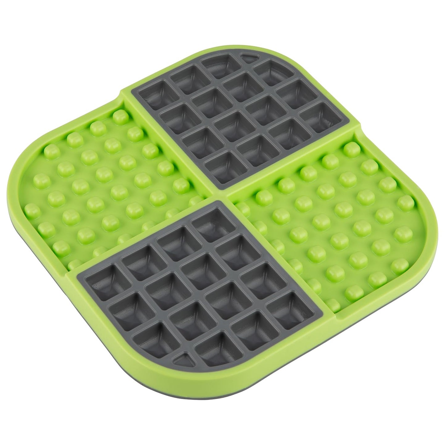 LickiMat Slomo, Dog Slow Feeders Lick Mat, Boredom Anxiety Reducer; Perfect for Food, Treats, Yogurt, or Peanut Butter. Fun Alternative to a Slow Feed Dog Bowl, Green