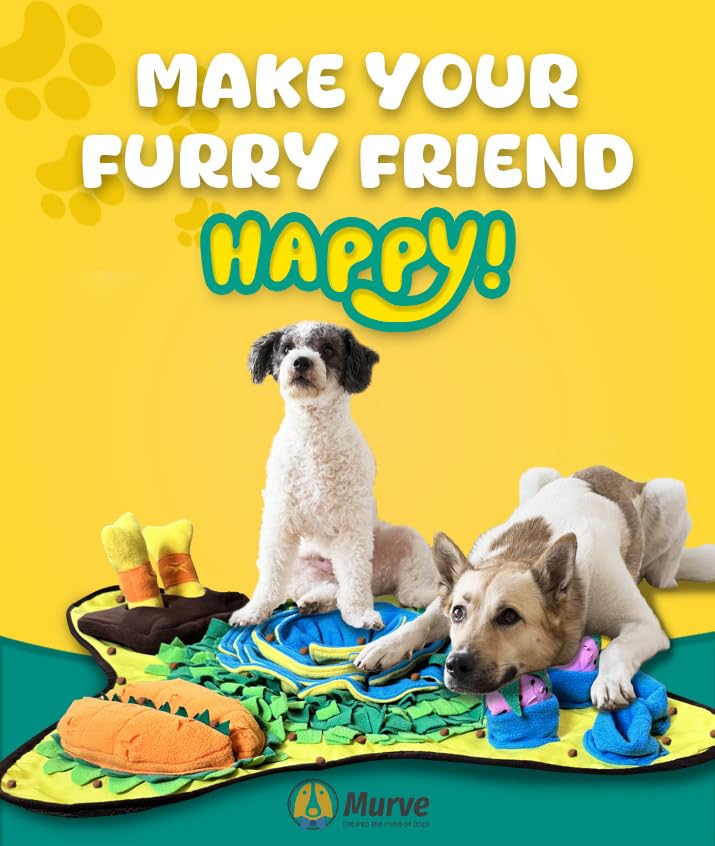 Snuffle Mat for Dogs Large Size 28.7 X 28.7 in. Tire Your Dogs Out Activity Mat for Boredom and Stimulation, Higher Entertainment Value for Large, Medium, Small Puppies