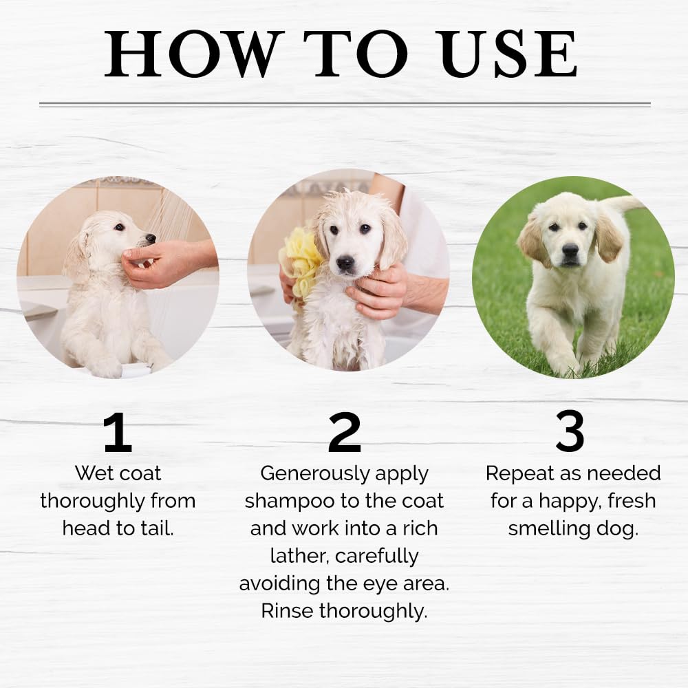 Rosen Apothecary 5-in-1 Itch Relief Puppy Shampoo - Tearless Shampoo for Puppies Cleanses, Soothes, Refreshes and Moisturizes While Offering Itch Relief, 480ml