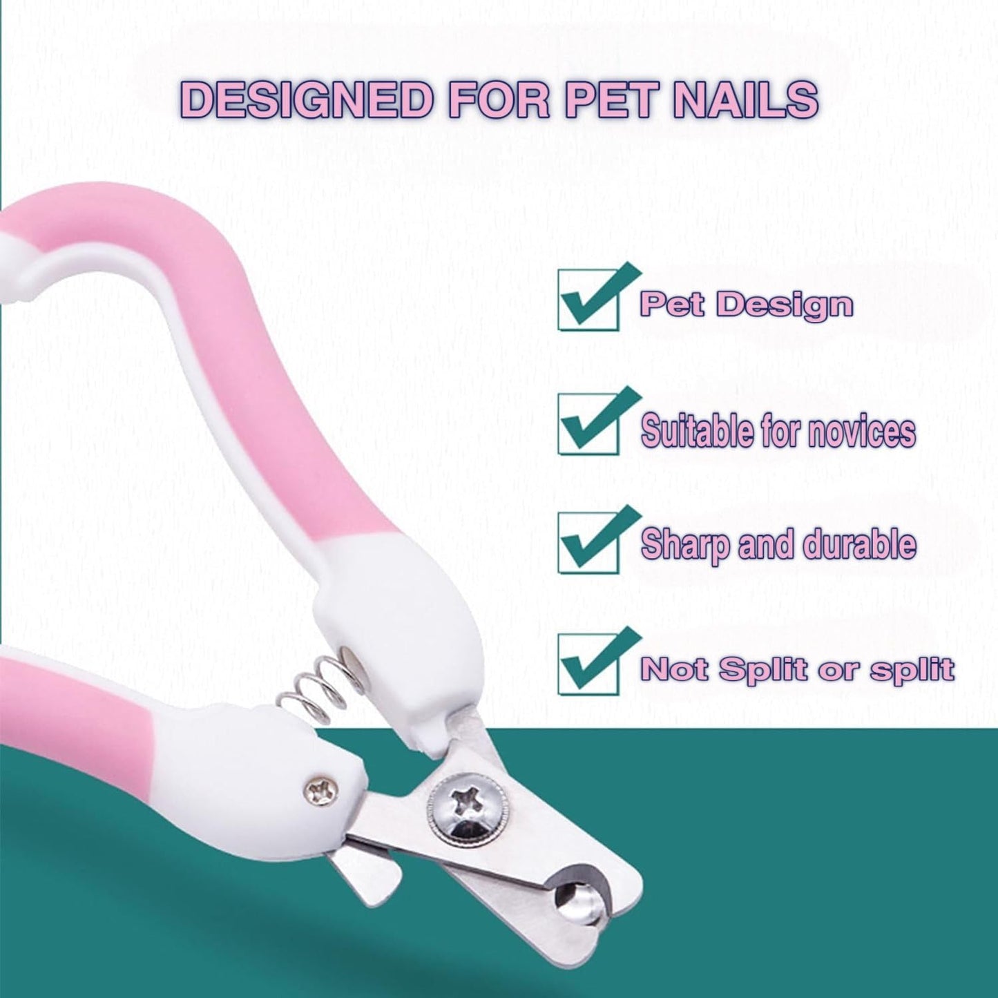 Generic 6-Piece Pink Grooming Brush dogs & Cat, Dog hair brush for Grooming small dogs, Puppy Brush for Small Dogs, Includes Bunny Nail Clippers with Case Pink, Easy to Transpor