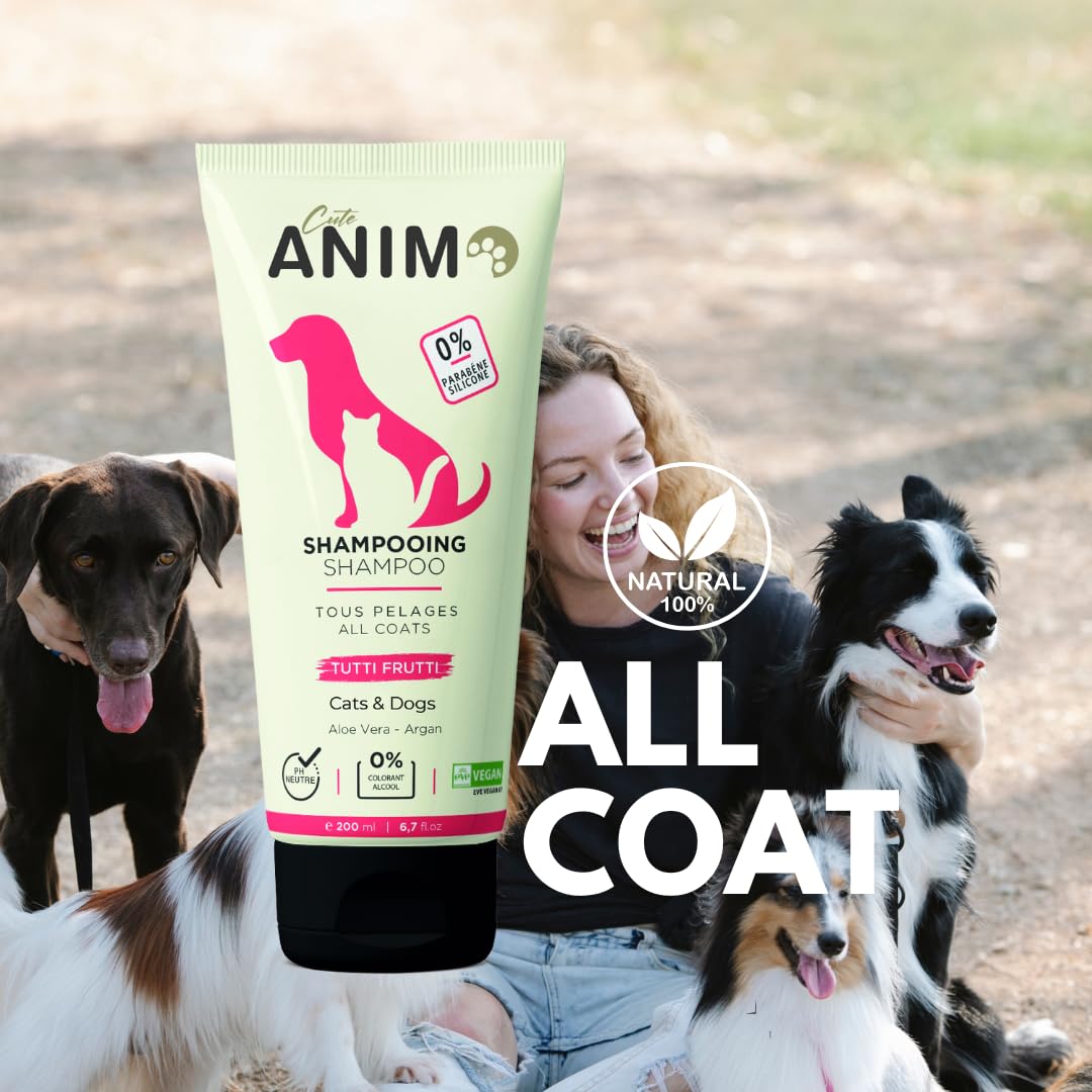 Hypoallergenic Pet Shampoo & Conditioner for Cats and Dogs, 200 ml, with Organic Moroccan Argan Oil, Natural, Paraben Free, Cruelty Free (Anti-Itch)