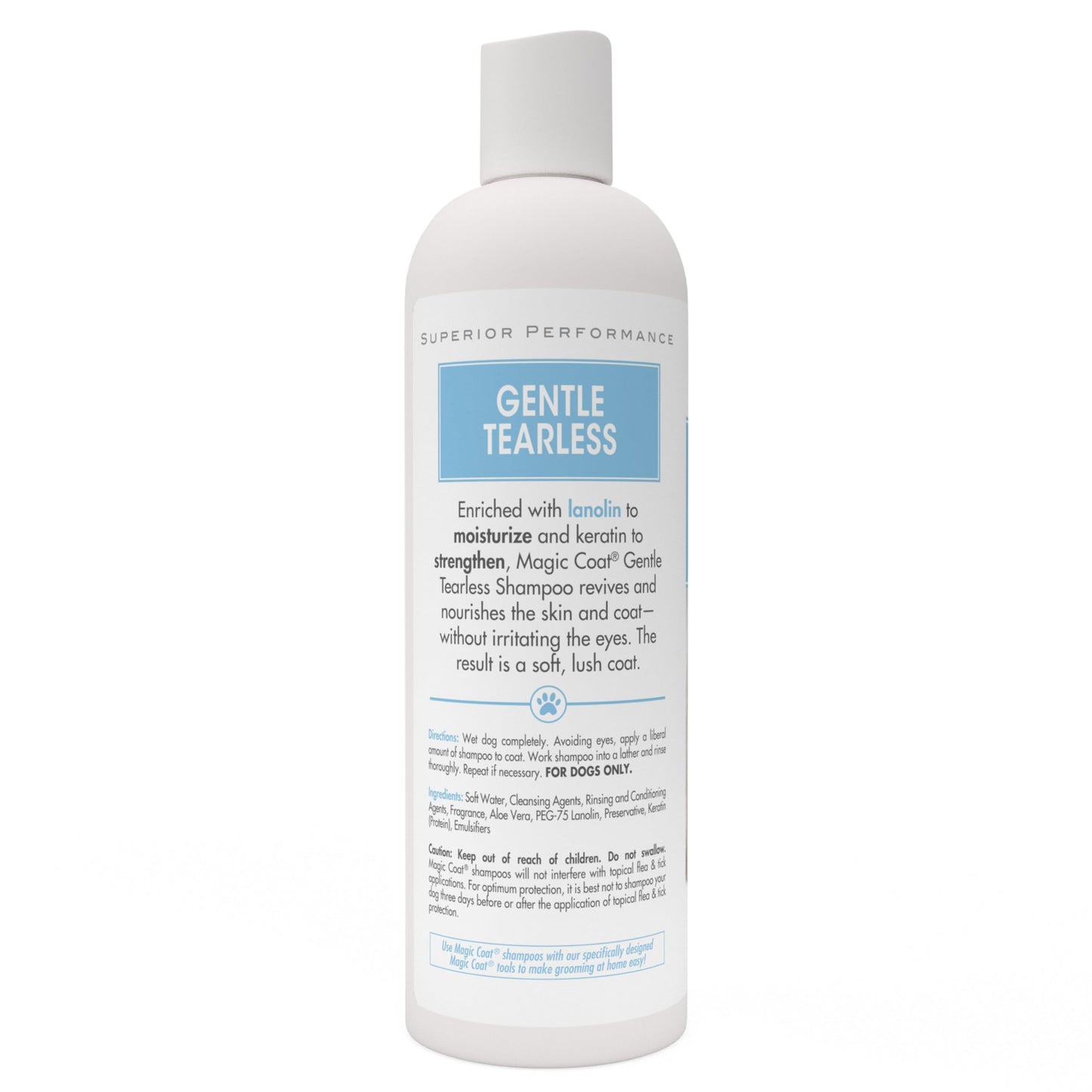 Four Paws Magic Coat Gentle Tearless Shampoo for Dogs with Moisturizing Lanolin for Itchy Dry Skin, Dog Grooming, Soft Breeze Scent, 16 Ounce
