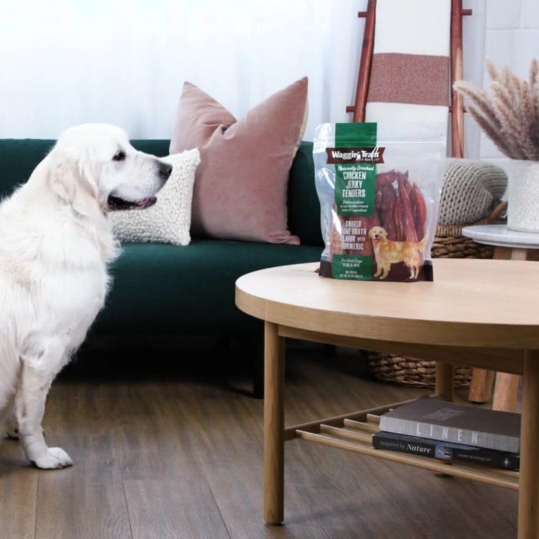 Waggin' Train Smoked Chicken Jerky Tenders with Turmeric and Bone Broth for Dogs - 24 oz. Pouch - Grain Free, High Protein, Limited Ingredient Dog Treat