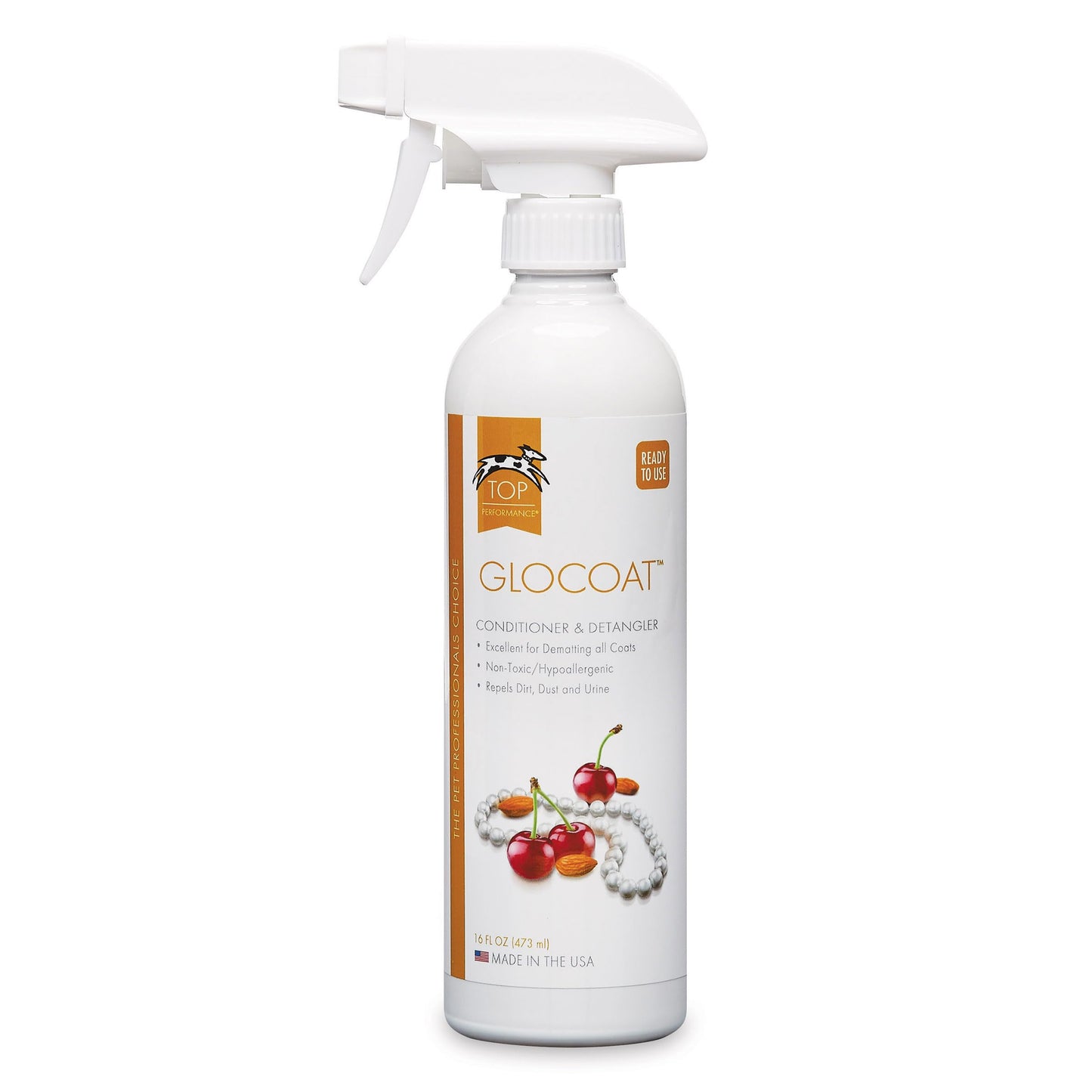 Top Performance GloCoat Pet Conditioner and Detangler, 16 Fl Oz (Pack of 1) (Packaging May Vary)