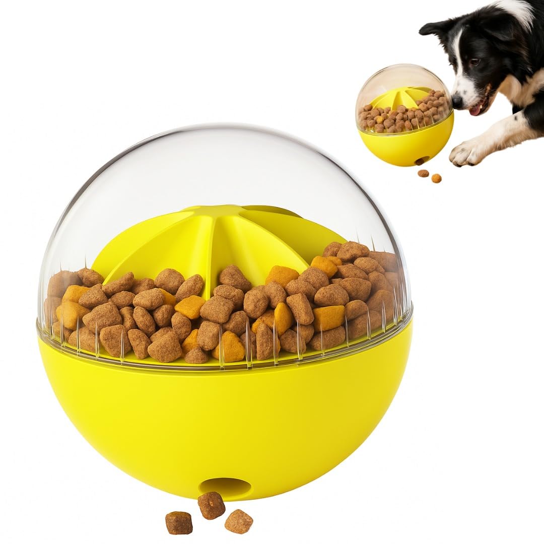 Zntra Dog Puzzle Toy -Interactive Treat Dispensing & Slow Feeder Ball for Large and Small Dogs, Food Dispensing Ball, Pet Puzzles for Smart Dogs, Dog Birthday Toys to Keep Them Busy