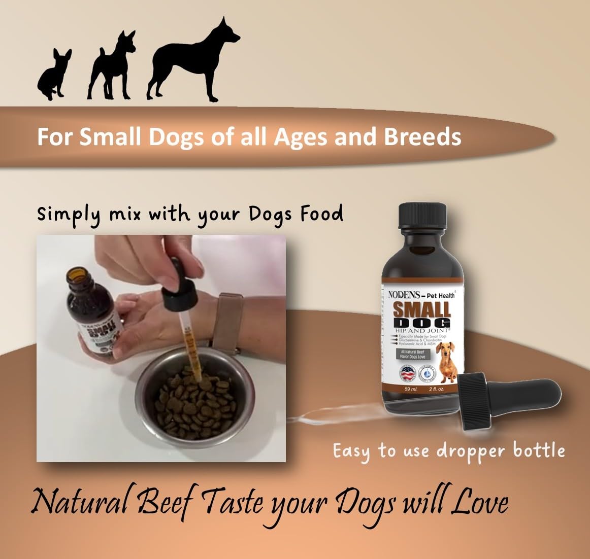 Nodens Cat Hip and Joint and Small Dog Hip and Joint 100% Natural Glucosamine for Cats and Small Dogs. Chondroitin, MSM, Hyaluronic Acid Arthritis Pain Relief for Cats and Dog Joint Pain. Made in USA