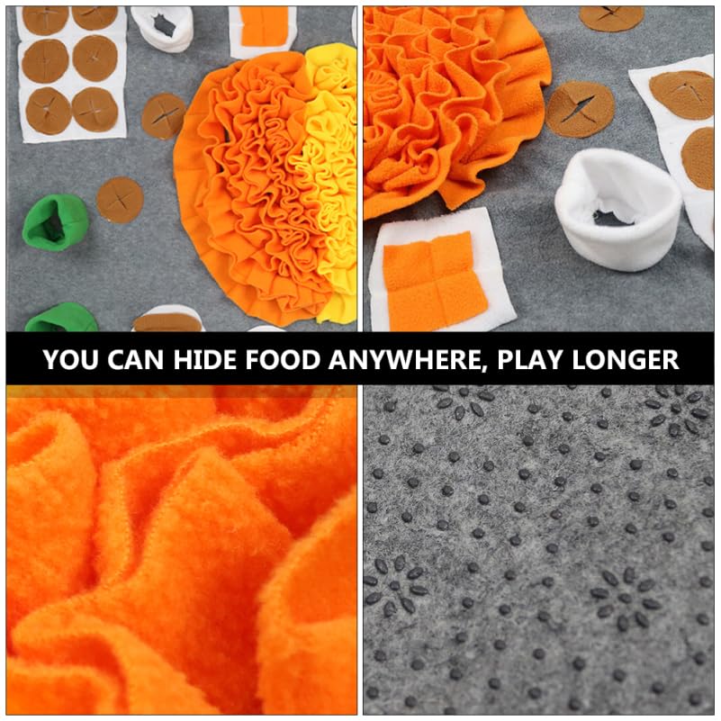 Totority Dog Slow Food Pad - Interactive Snuffle Mat for Dogs Multi-Color Flannel Sniffing Pad for Stress Relief and Engaging Feeding Experience