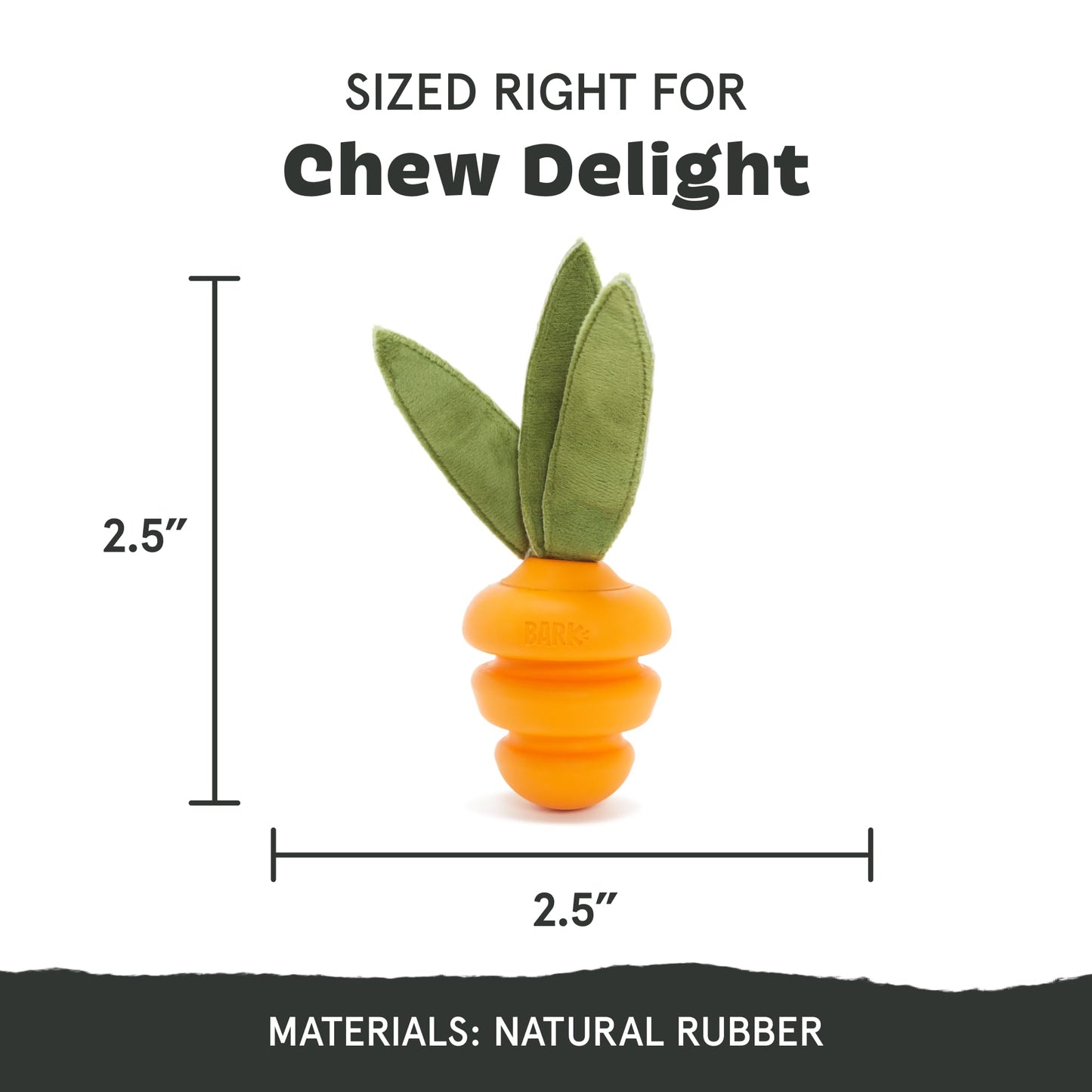 Barkbox Super Chewer Tough Dog Chew Toys for Aggressive Chewers, Treat Dispensing (Carrot - Small)