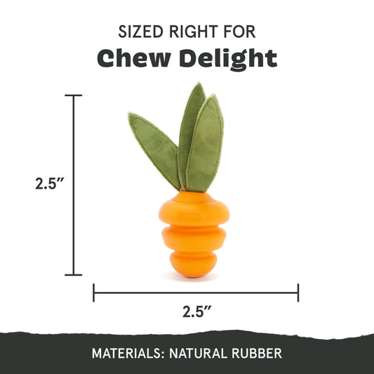 Barkbox Super Chewer Tough Dog Chew Toys for Aggressive Chewers, Treat Dispensing (Carrot - Small)