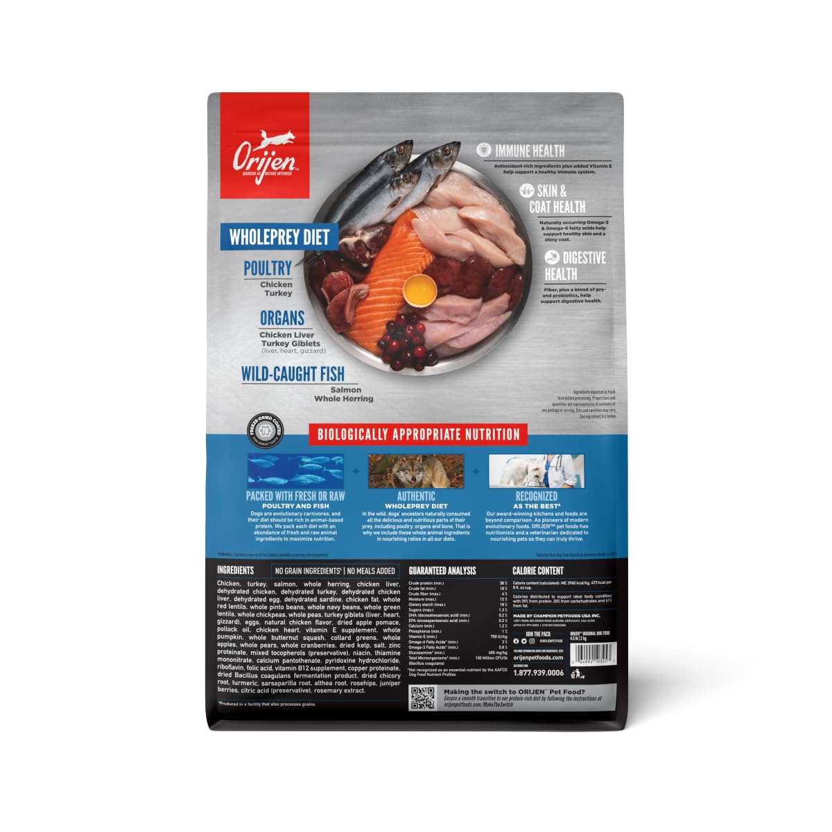 ORIJEN Grain Free High Protein Dry Dog Food Original Recipe 4.5lb Bag