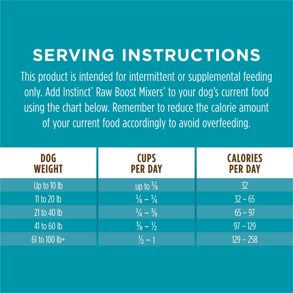 Instinct Raw Boost Mixers Multivitamin for Adult Dogs Freeze-Dried Food Topper, 12.5 oz. Bag