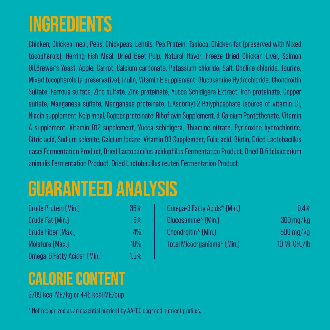 Stewart Raw Naturals Freeze Dried Raw Dog Food or Meal Topper, Chicken & Vegetables Recipe, 8 Ounce Bag, Complete and Balanced Nutrition