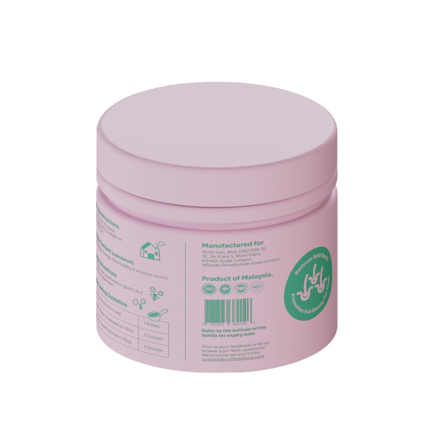Notti Skin Health Supplement - Supports Fur Regrowth - Itch Relief for Dogs - Healthy Skin & Coat, May Reduce Shedding - Allergy Supplements - Biotin - Antioxidants - Vet Approved - Dogs & Cats