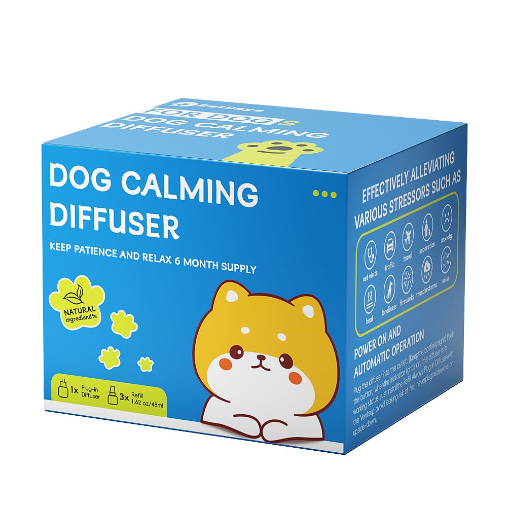 EatDays PRO! Dog Calming Diffuser to Stop Peeing in House - Calming Diffusers for Dogs with Pheromones for Anxiety Relief, Pet Calming Aid Device for Dogs Stop Barking and Marking