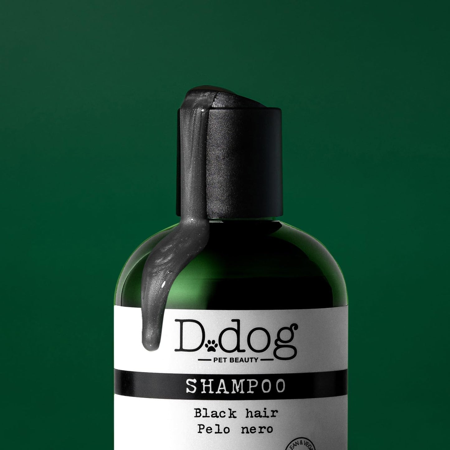 Diego dalla Palma D-Dog Pet Shampoo Black Hair - Shines and Brightens Fur - Enhances Color of Black and Dark Coat - Removes Dirt and Buildup with Every Wash - Hypoallergenic and Alcohol Free - 8.5 Oz