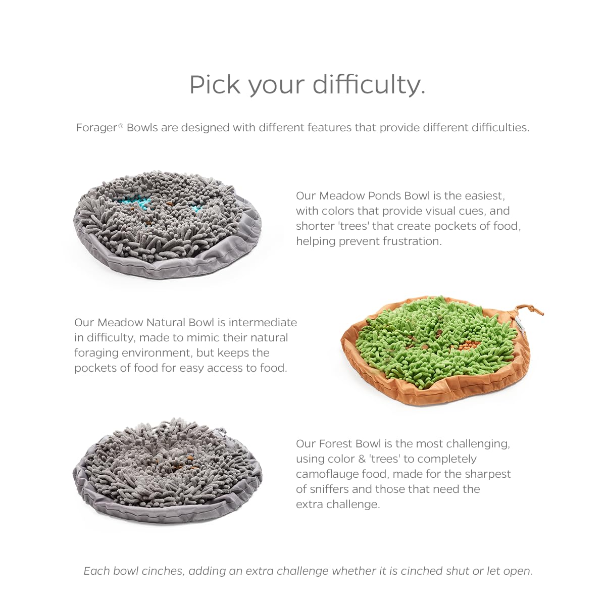 Pet Parents Forager Bowls, Slow Feeder Dog Bowls with SoftSnout & Non-Slip Backing Technology, Dog Feeder Mat & Snuffle Mat for Large Dogs and Small Dogs (Forest Modern Grey)