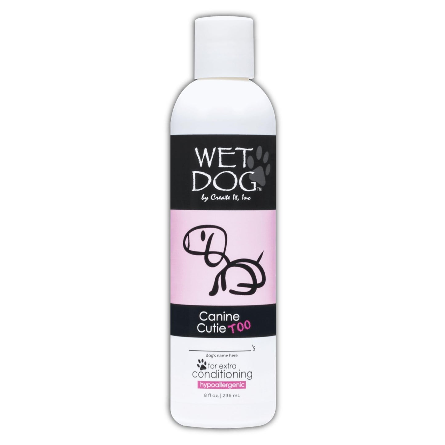 Wet Dog Canine Cutie All-Natural Organic Oatmeal Sensitive Skin Conditioner for Dogs and Pets, Moisturizing, Detangling, Deshedding, Hypoallergenic, 8 Ounce