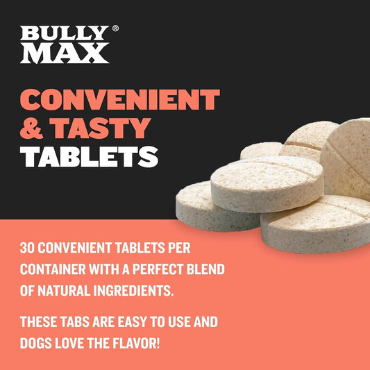 Bully Max 2-in-1 Puppy Vitamins - 30 Chewable Tablets for Growth & Development of Puppies - Multivitamin Treats & Essential Dog Supplements for Small Dogs & Large Breed Growing Pups - 2 Bottles