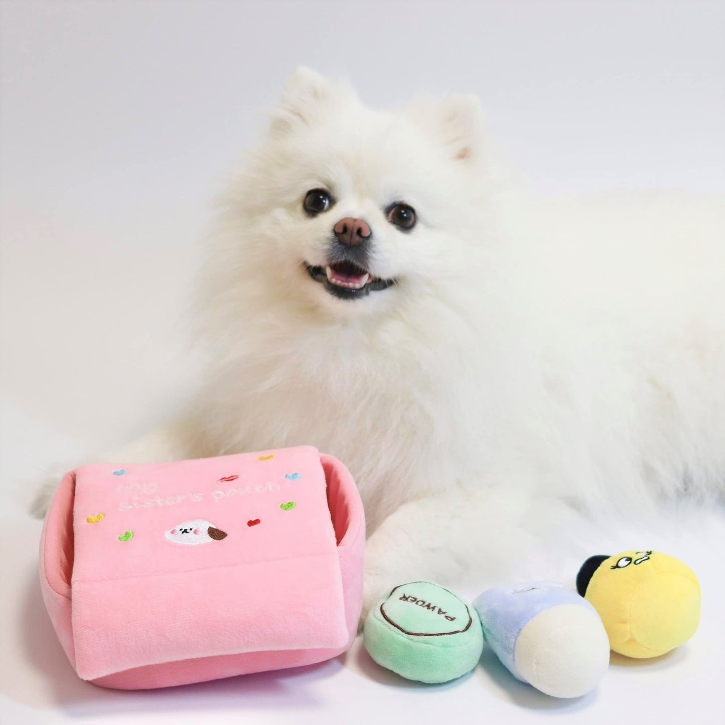 GOSUNY TOYS Snuffle Mat for Small Dogs, Cute Girl Dog Toys, Sister's Pouch Pink Dog Toys