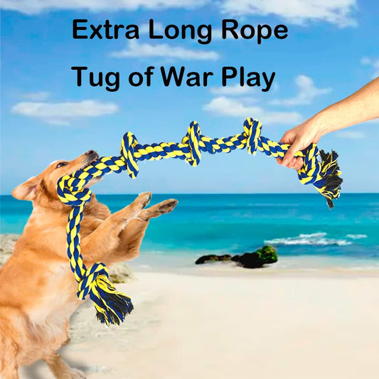 Fejapa Large Dog Rope Toys for Aggressive Chewers - Pitbull Tug of War, Heavy Duty, Outdoor, Medium to Large Breed, Durable Dog Tug Toys with Handle