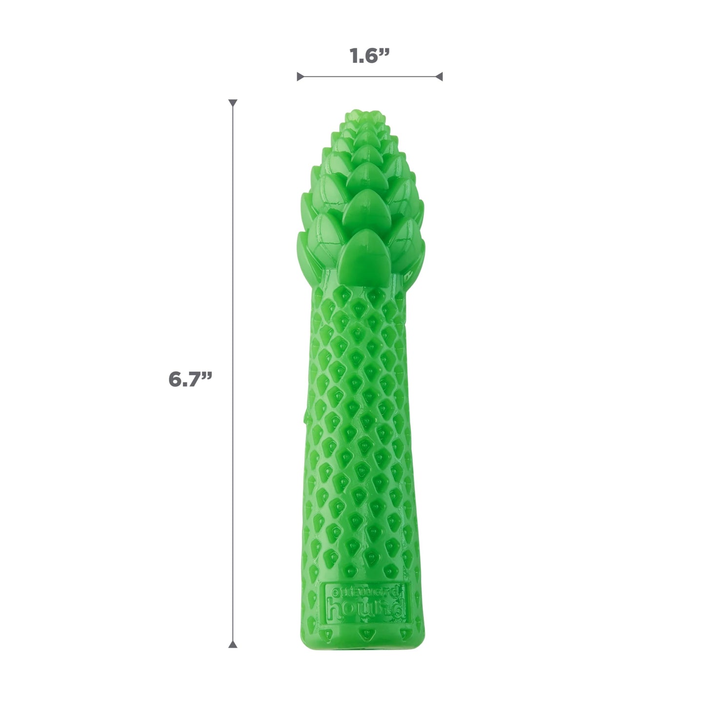Outward Hound Asparagus Interactive Treat-Dispensing Dog Toy, Medium, Green