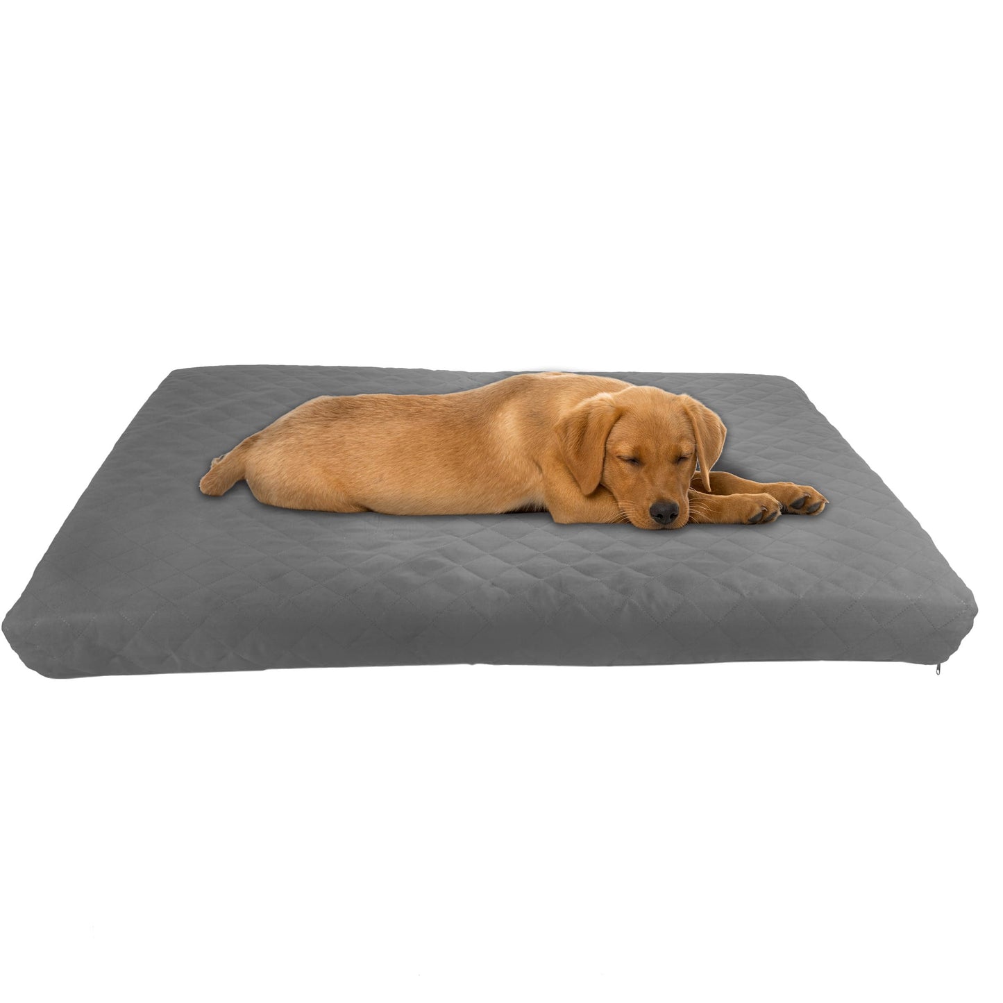 PETMAKER Water-Resistant Dog Bed - 2-Layer Memory Foam Pet Bed with Removable Washable Cover and Non-Slip Bottom - 36in Large Pet Bed for Dogs up to 75lbs (Gray)