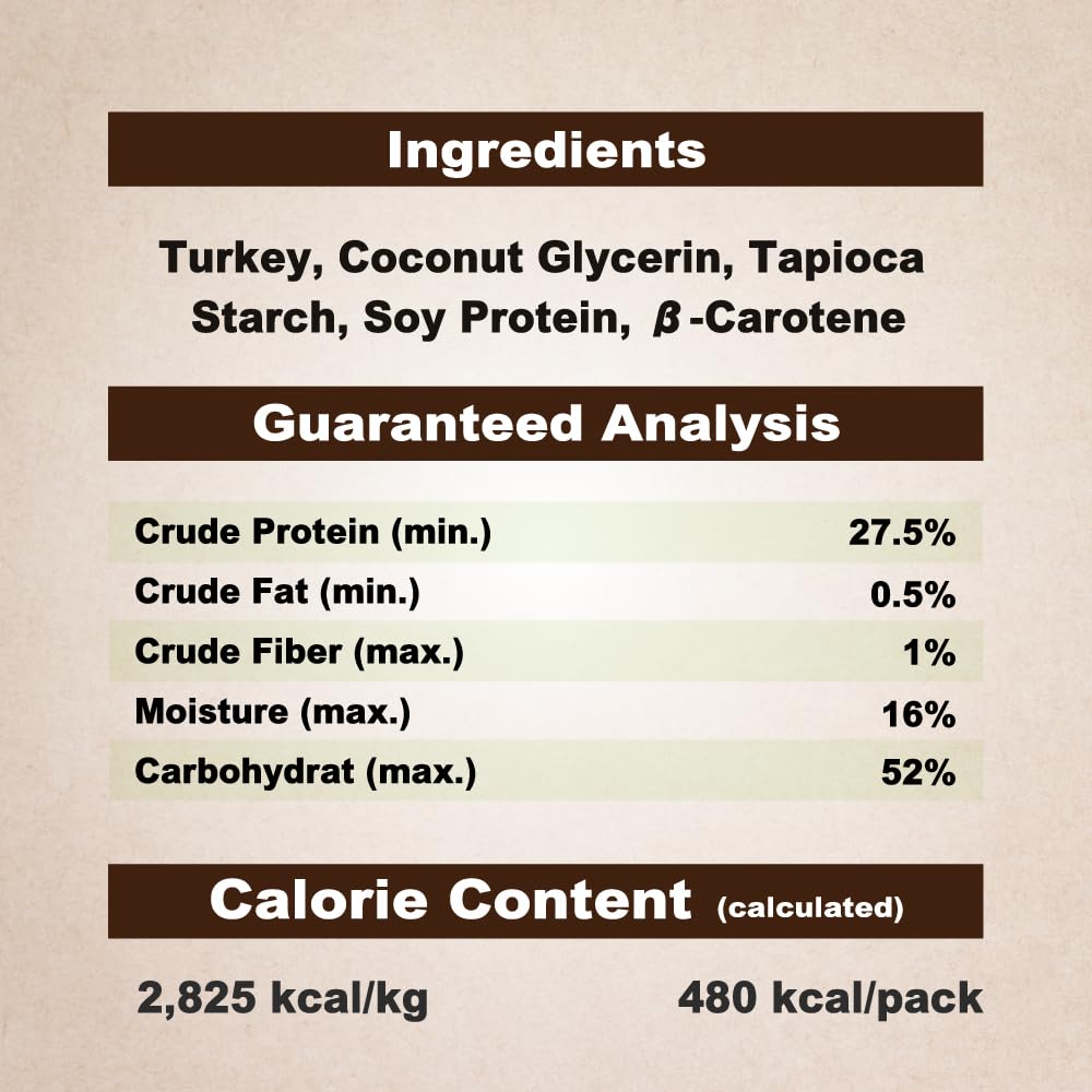 Afreschi Turkey β-Carotene Stick Dog Treats – 6 oz, USA-Sourced Trukey, All-Natural, Hypoallergenic, Low-Fat, Healthy & Easily Digestible, Puppy & Training Snack