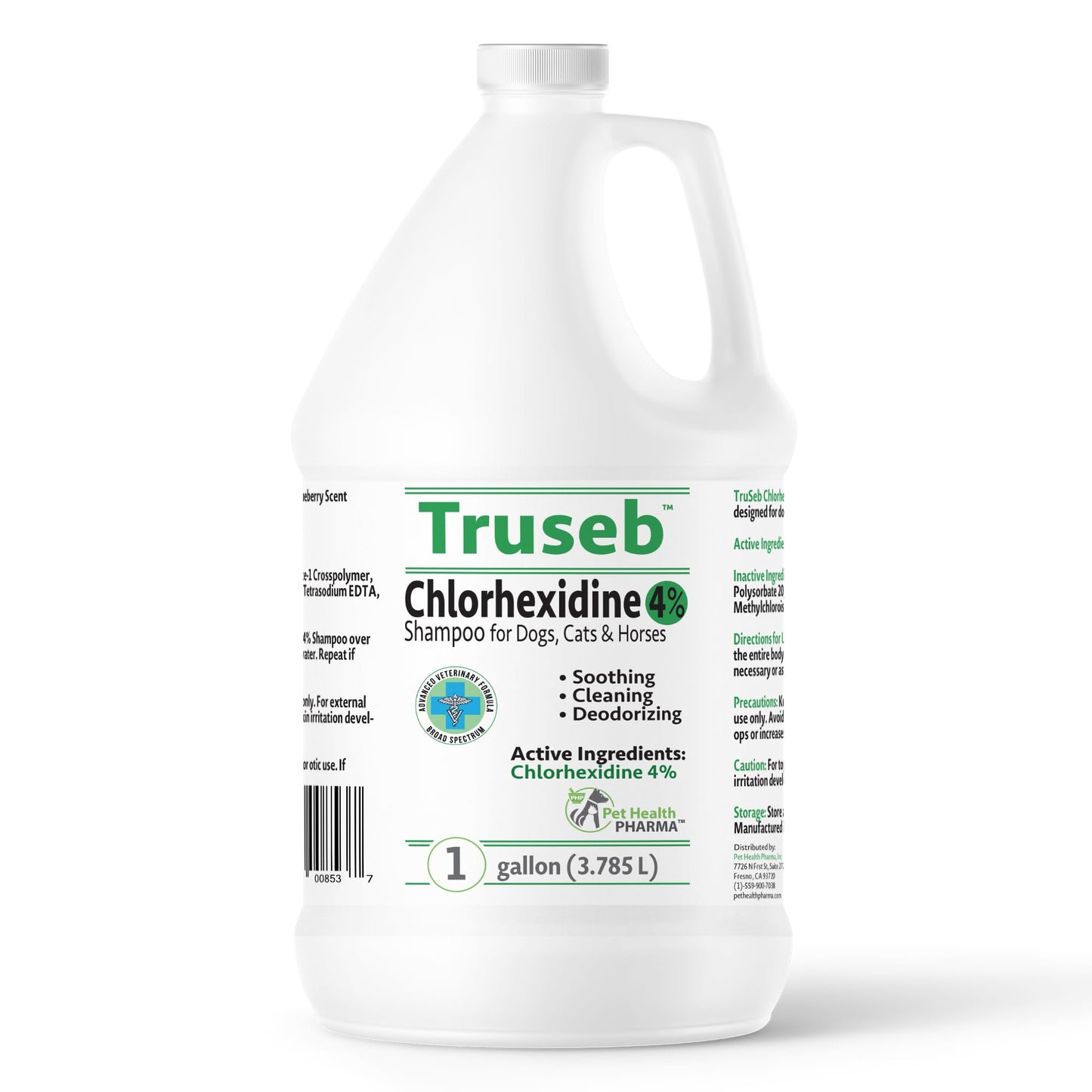 Topical Chlorhexidine 4% Shampoo for Dogs, Cats & Horses (Gallon)- with Aloe for Cleansing (USA) (Chlorhexidine 4% Shampoo, 1 Gallon)