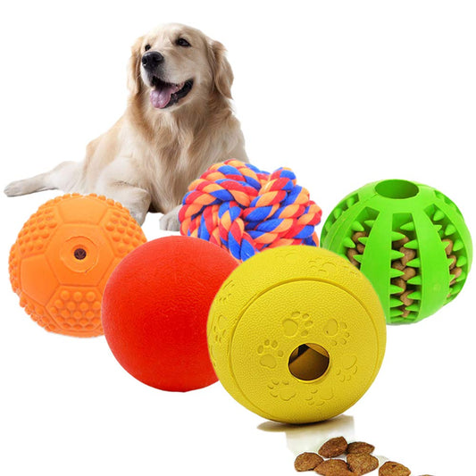 5 Different Functions Interactive Dog Puzzle Toys Balls for Medium Large Dogs, Food Treat Dispensing Dog Toys