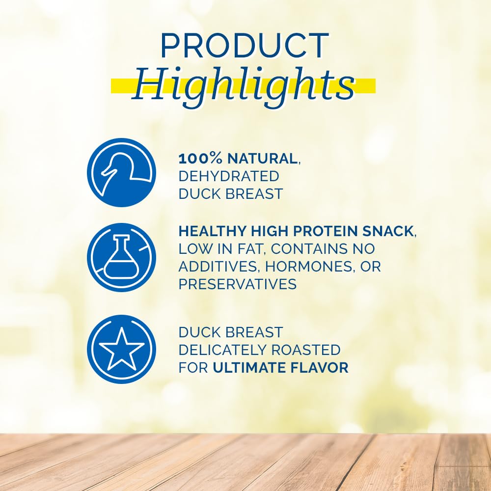 PCI Pet Center, Inc. Duck Breast Cutlets for Dogs - 100% Natural Dog Treats - Premium Quality, Single Ingredient Raw Dehydrated Chews - USA Made - No Additives - Delicious, Healthy Snack - 1lb
