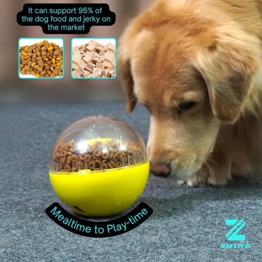 Zntra Dog Puzzle Toy -Interactive Treat Dispensing & Slow Feeder Ball for Large and Small Dogs, Food Dispensing Ball, Pet Puzzles for Smart Dogs, Dog Birthday Toys to Keep Them Busy