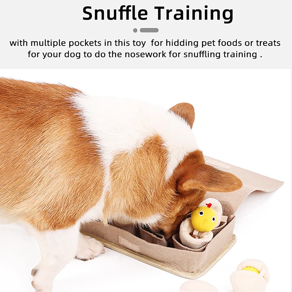 Puzzle Feeder Silicone Mat with Suction Cups, Slow Feeder Bowl for Dry and Wet Food, Enrichment for All Breed Dogs, Green