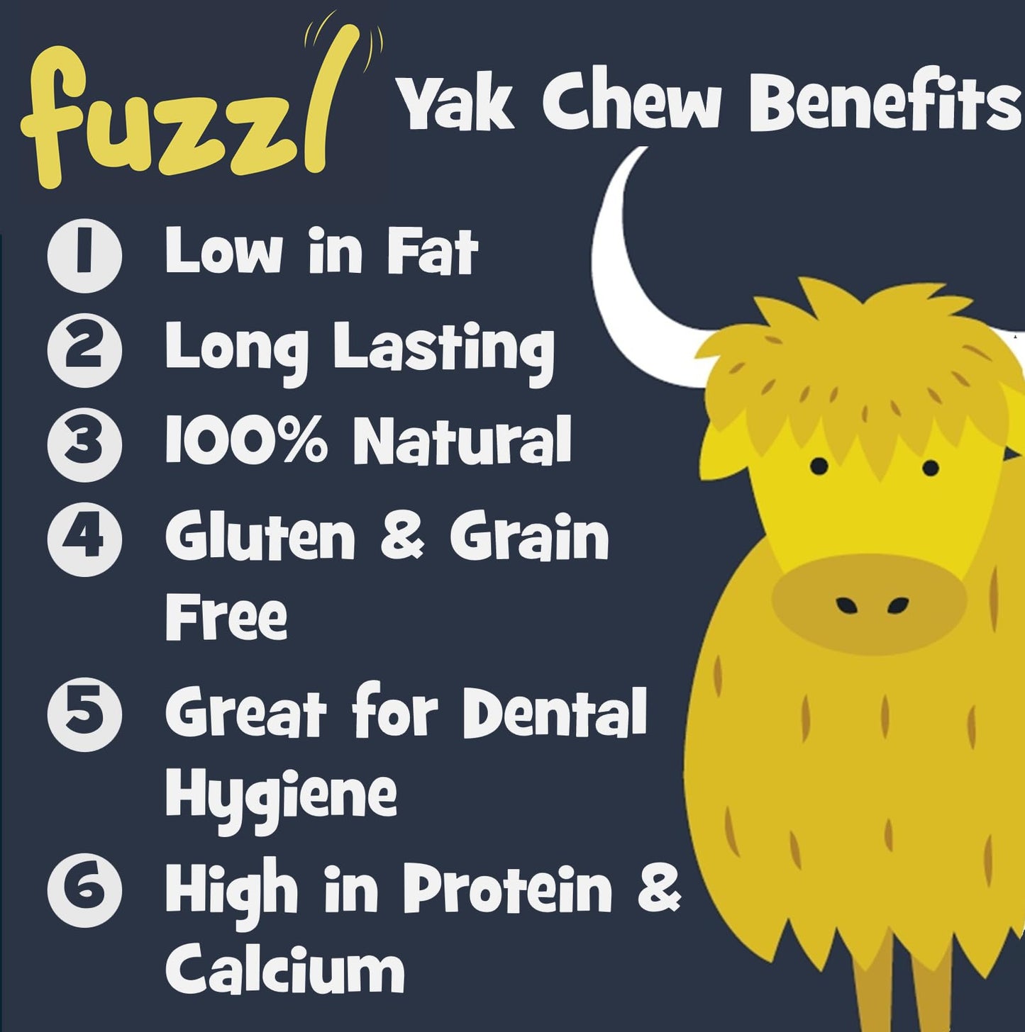 Fuzzl Yak Chews Mango, Coconut, Strawberry, Blueberry Medium Box 4 - Himalayan Yak Chews for Dogs - Natural Yak Cheese Himalayan Dog Chews Dog Chew