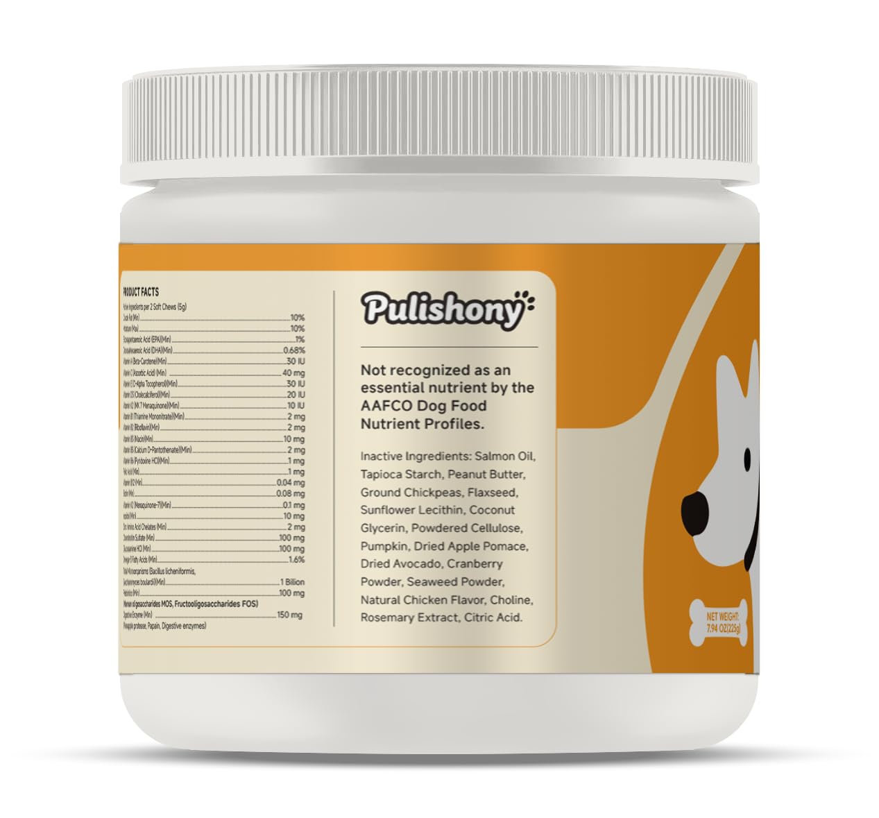 Multivitamin Treats for Dogs - Glucosamine Chondroitin for Joint Support + Digestive Enzymes & Probiotics - Grain Free Dog Vitamin for Skin & Coat + Immune Health+Liver Health - Chicken Flavor - 90ct