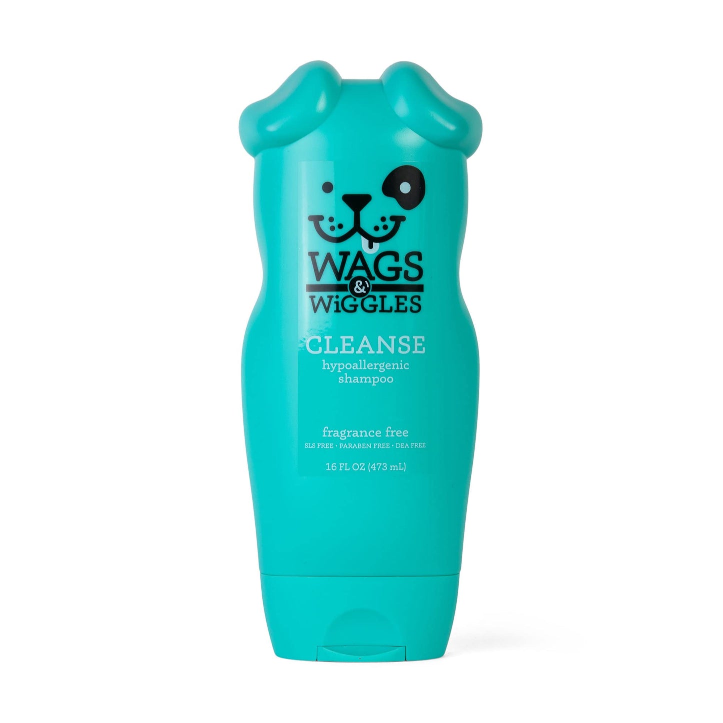 Wags & Wiggles Cleanse Hypoallergenic Dog Shampoo - Pet Wash for Dogs with Sensitive Skin - Without Fragrance Cleanser, 16 Fl oz
