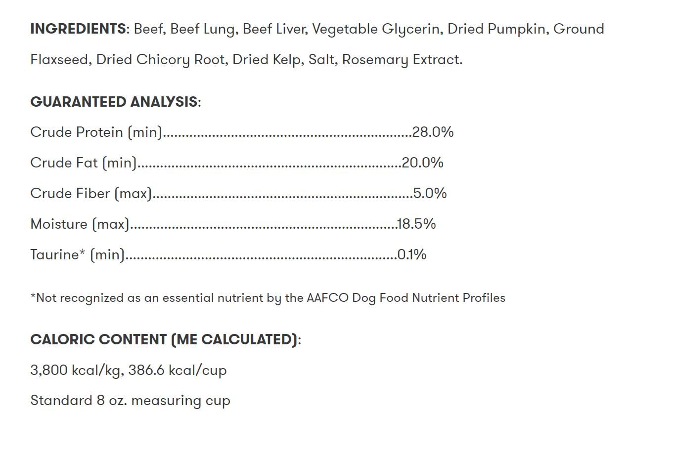 Only Natural Pet MaxMeat Holistic Air Dried Dry Dog Food Meal Topper - All Natural, High Protein, Grain Free and Limited Ingredient - Made with Real Meat - Beef with Pumpkin & Parsley 4 oz