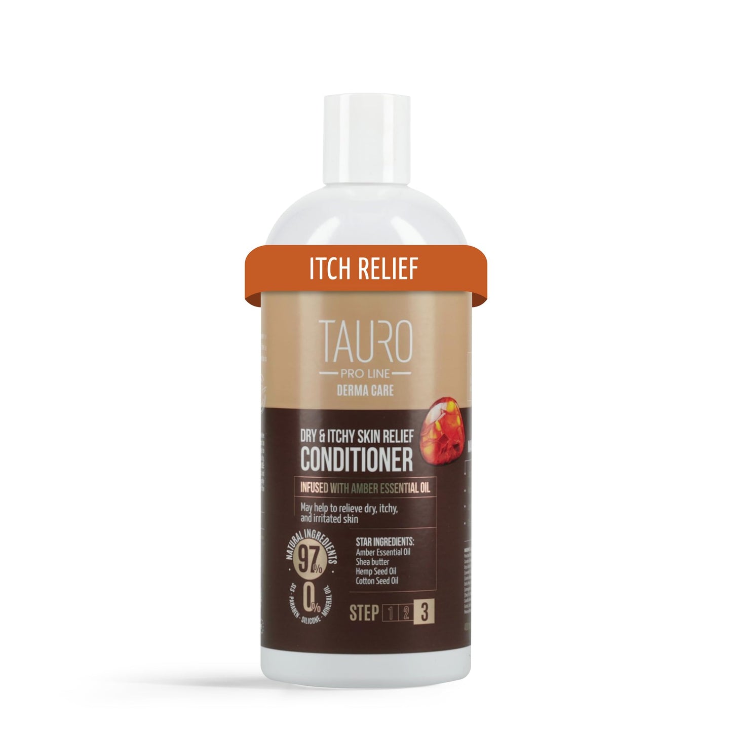 Tauro Pro Line Dog Conditioner for Allergies and Itching - Soothes & Hydrates Dry, Itchy, or Allergy-Prone Skin, Gentle Pet Conditioner for Dogs, Cat & Puppy (Derma Care 13.5 Fl Oz)