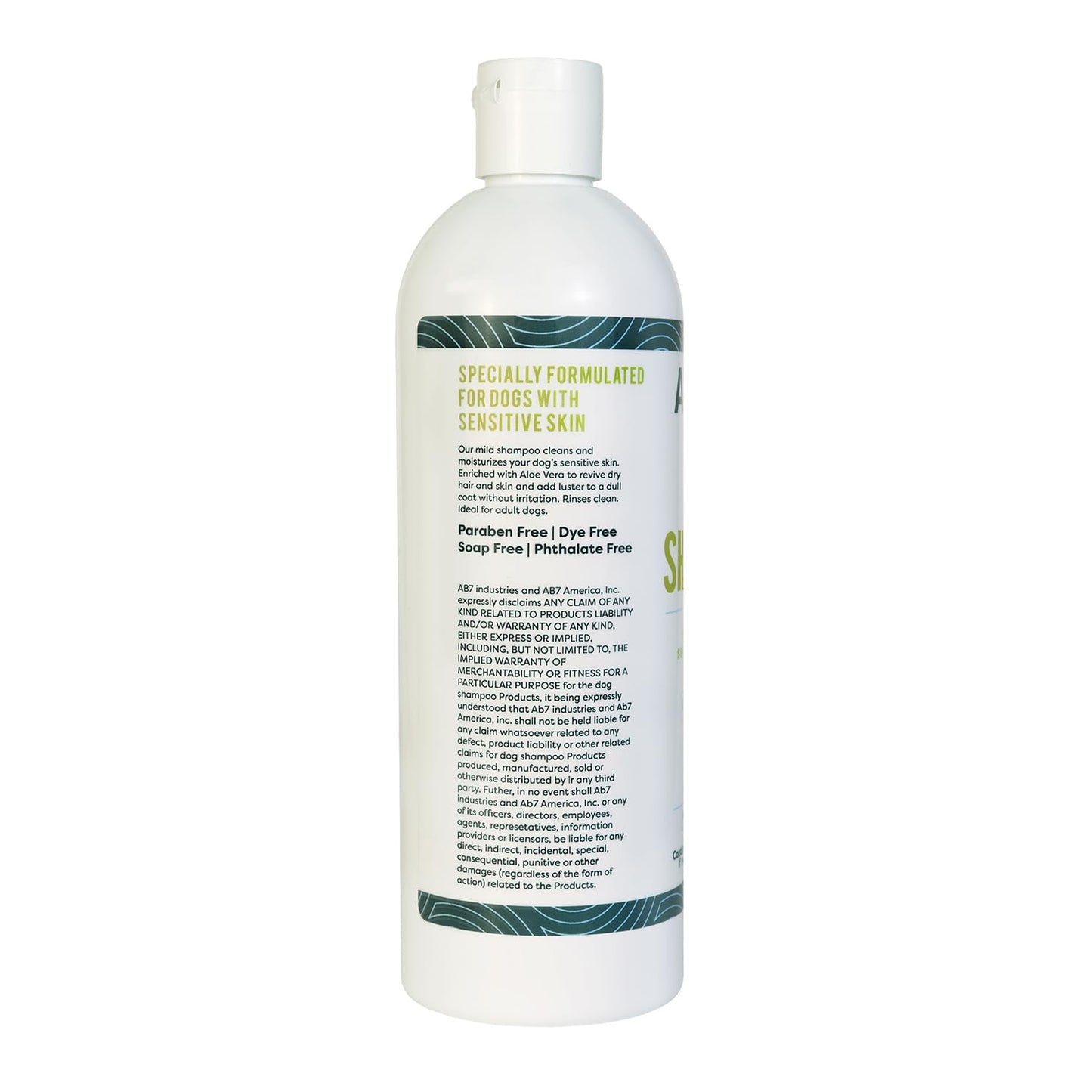 Sensitive Skin Dog Shampoo - Aloe Vera & pH Balanced Formula - Alcohol/Paraben-Free - Cleans & Moisturizes, Adds Luster - Cruelty-Free, Rice Milk Fragrance, 16 Fl Oz