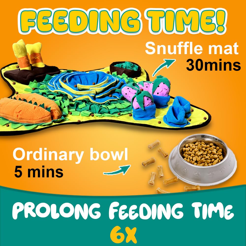 Snuffle Mat for Dogs Large Size 28.7 X 28.7 in. Tire Your Dogs Out Activity Mat for Boredom and Stimulation, Higher Entertainment Value for Large, Medium, Small Puppies